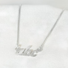 Gargantilha de Prata Nome ABC