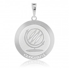 Pingente De Prata Profissão Geografia