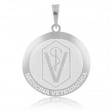 Pingente De Prata Profissão Medicina Veterinária